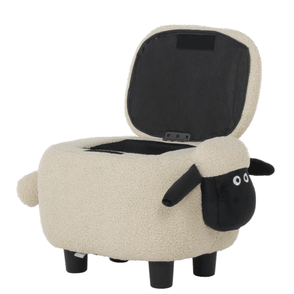 Детска табуретка с ракла - бежова овца