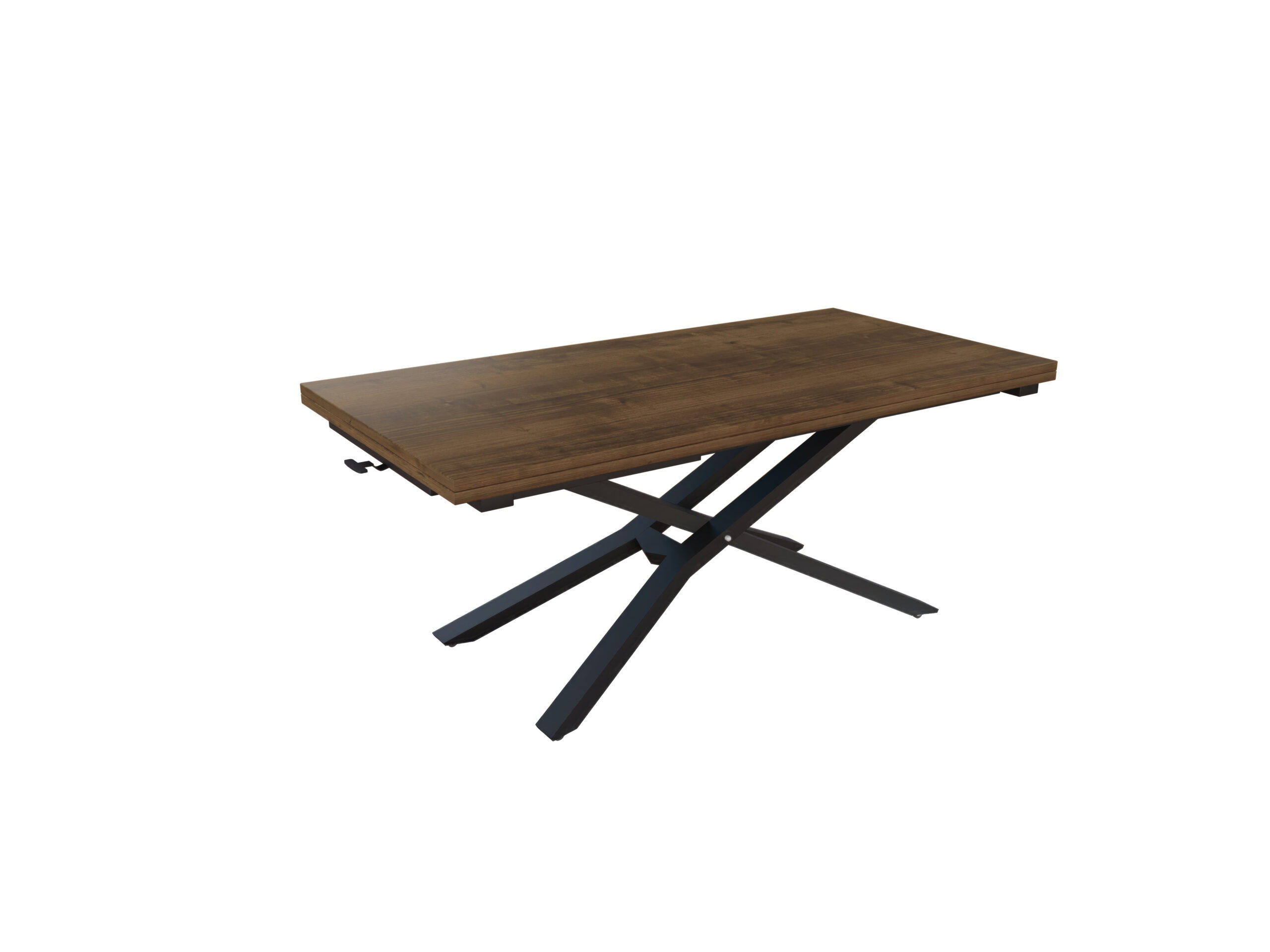 дъб масима с черна основа Разтегателна маса Соренто с повдигащ механизъм - дъб масима