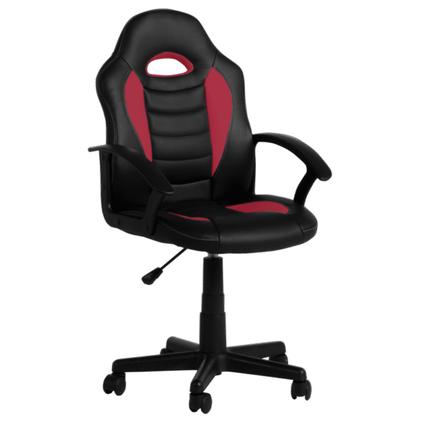 Работен стол Carmen 7526 - черно-червен