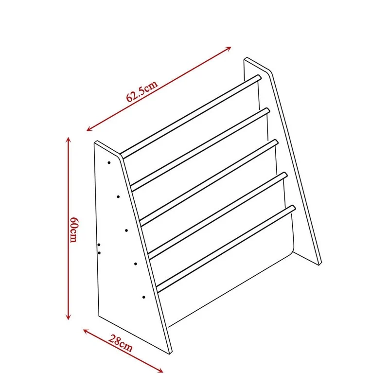 ет Детска Етажерка за Книги и Играчки, Органайзер за Съхранение, Библиотека - COLORS