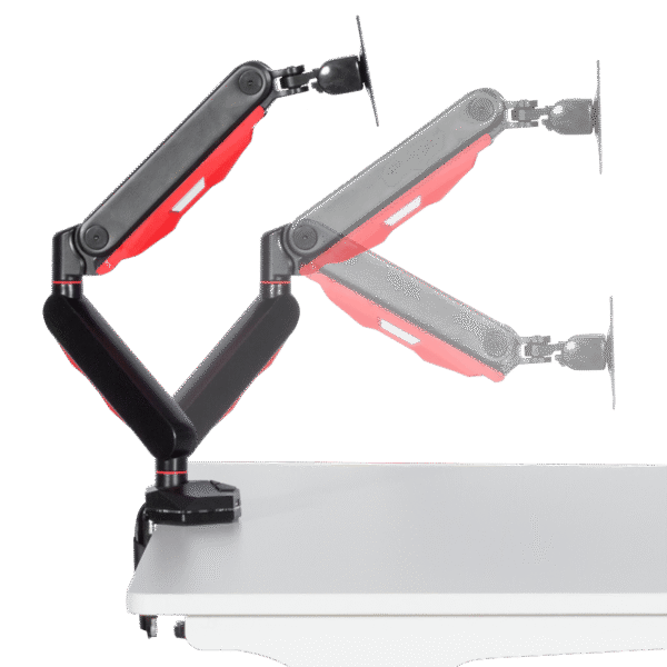 Геймърска стойка за монитор с газов амортисьор Carmen CR-530 - черно - червена