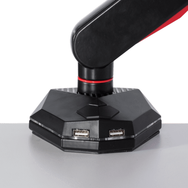 Геймърска стойка за монитор с газов амортисьор Carmen CR-530 - черно - червена