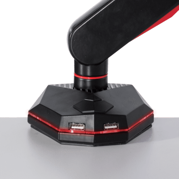 Геймърска стойка за монитор с газов амортисьор Carmen CR-530 - черно - червена