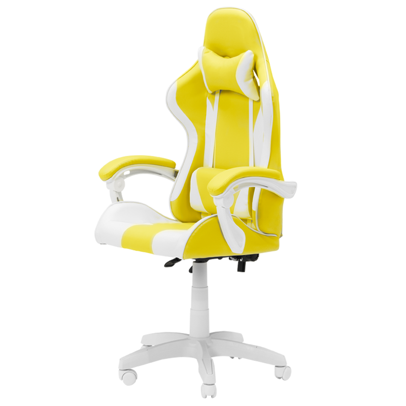 gejmyrski-stol-carmen-6311-bjal-jylt Геймърски стол Carmen 6311 - бял - жълт