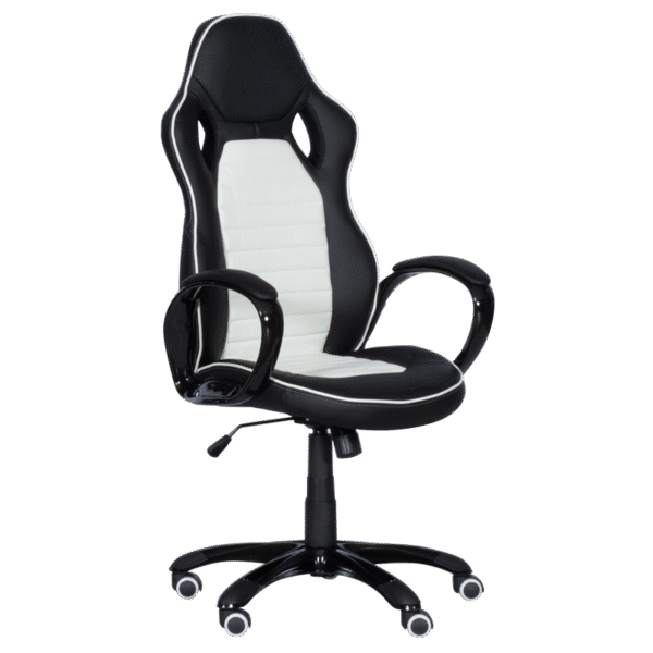 Геймърски стол Carmen 7502 - бяло и черно