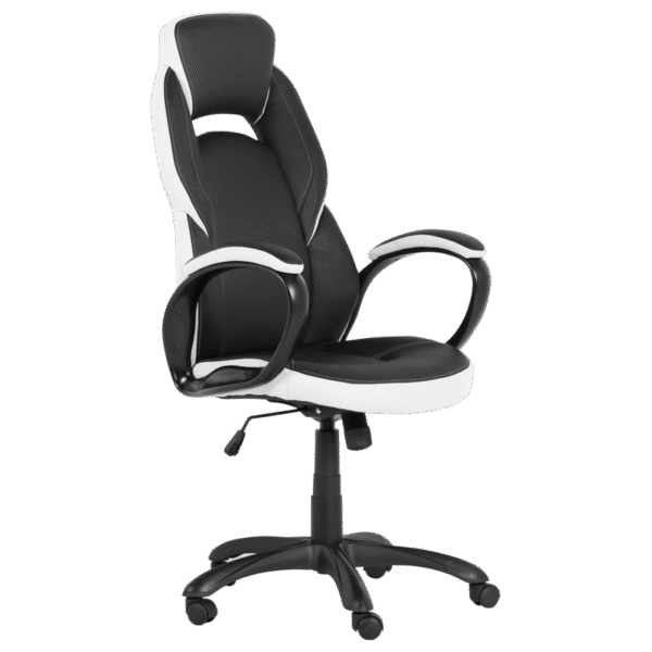 Геймърски стол Carmen 7511 - черно-бял цвят