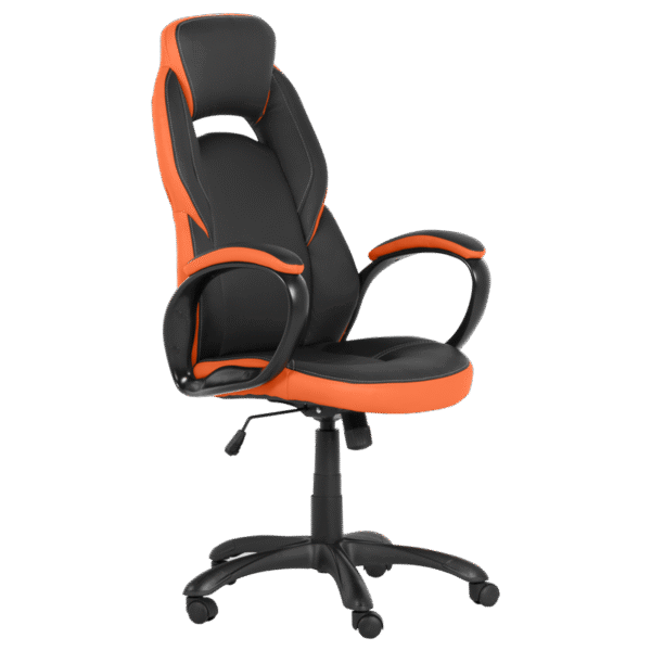 Геймърски стол Carmen 7511 - черно-оранжев цвят