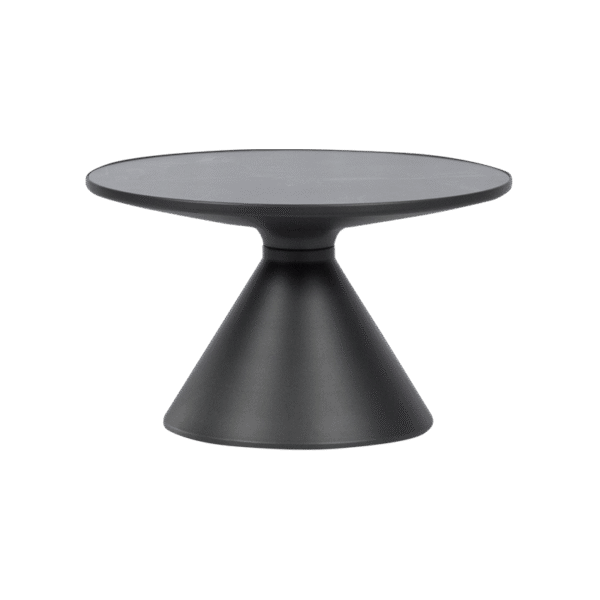 Холна маса ZARY 2 - бял и черен цвят керамика