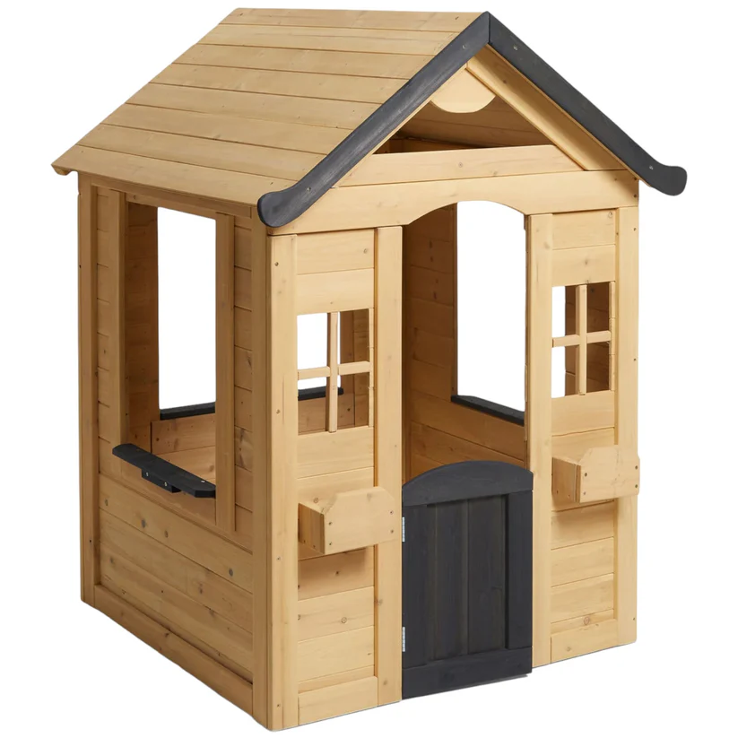 къща Детска Къща GINGER HOME, Дървена, Игра на Открито в Двора и Градината, 140 х 112 x 108 см.