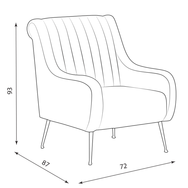 Кресло ANITA - светлобежово HLR