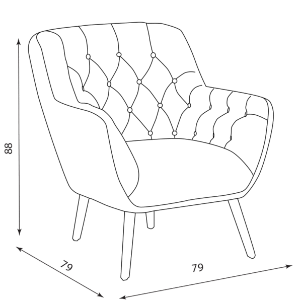 Кресло BERGEN - шампанско SJ