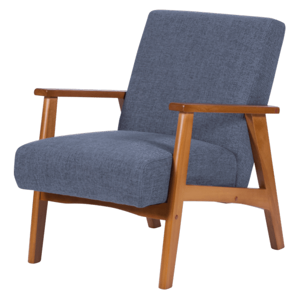 Кресло PAUL - орех - син