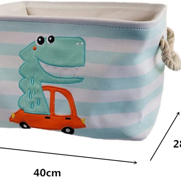 Кутия за Съхранение на Играчки, Дрехи, Козметика, Сгъваема, с Удобни Дръжки, за Детска стая, Спалня, Дневна - Динозавър