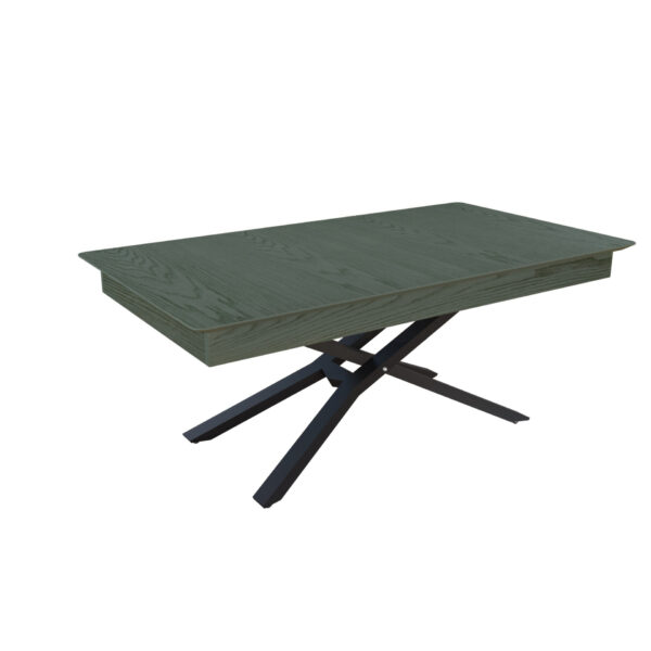 Разтегателна маса Мегара с повдигащ механизъм плот МДФ - фурнир в десет цвята