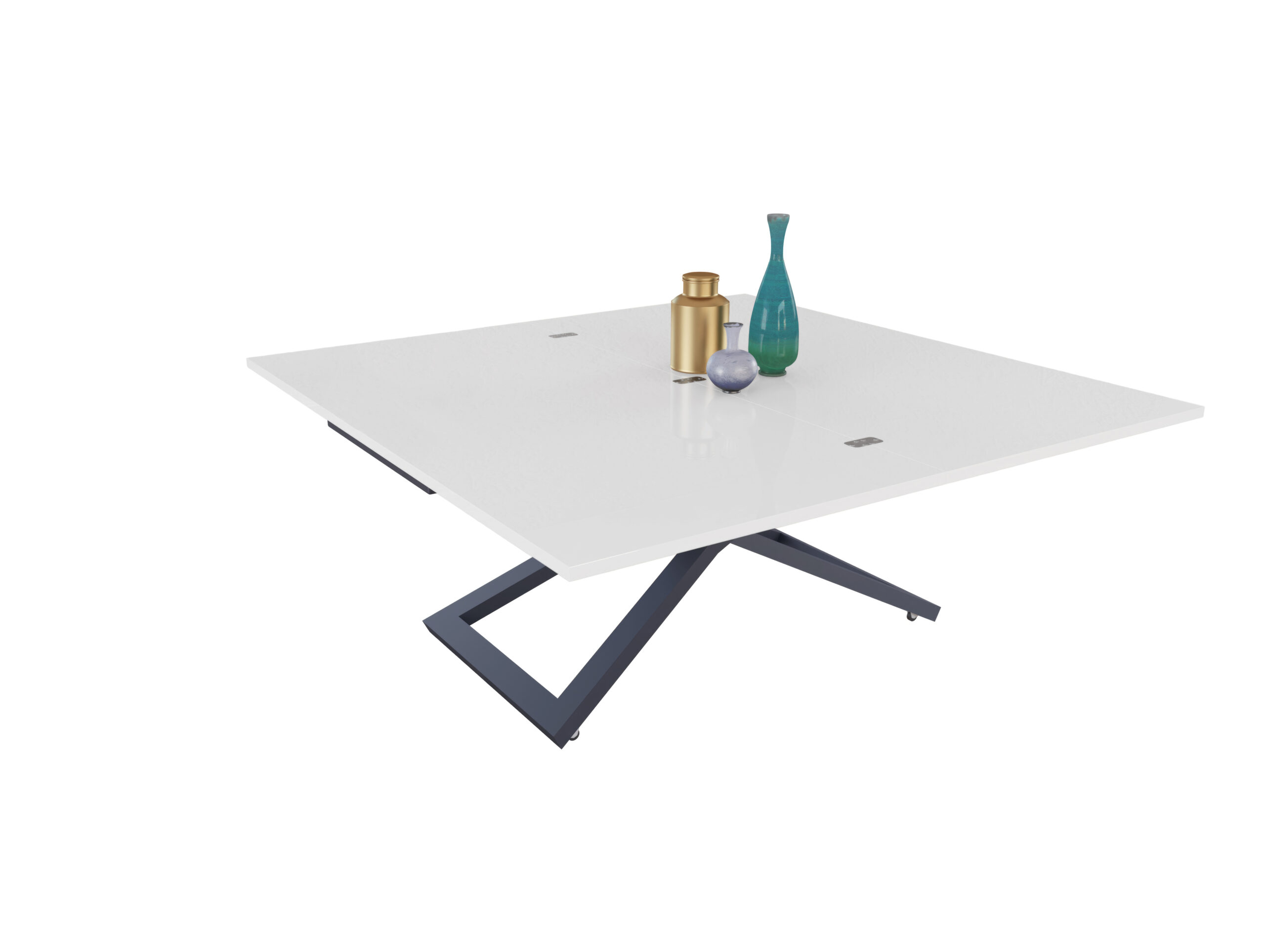 маса Разтегателна маса Венеция с повдигащ механизъм - бял гланц