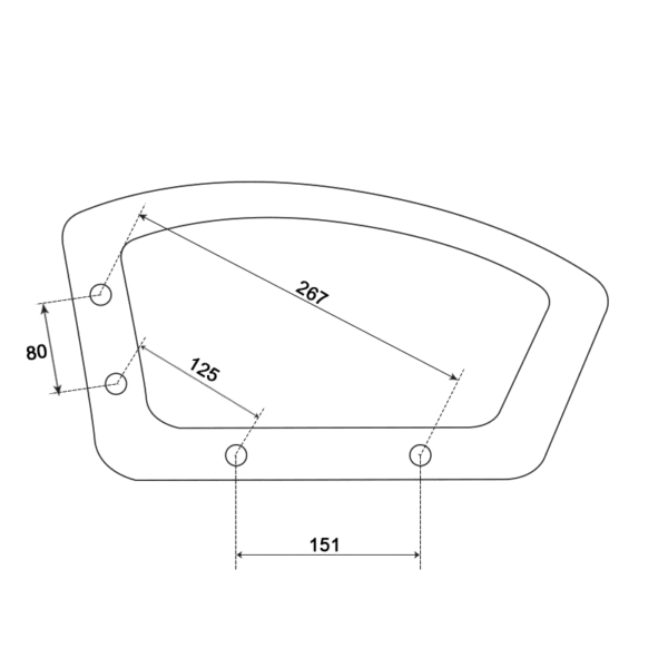 Подлакътник за офис стол 6181 - десен