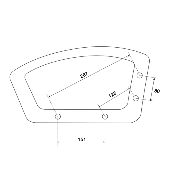 Подлакътник за офис стол 6181 - ляв