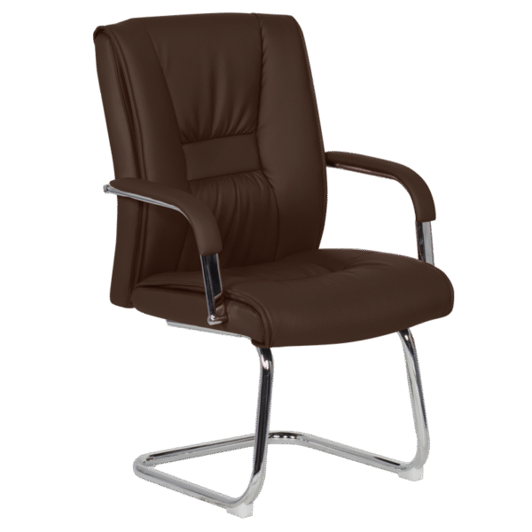 Посетителски стол Carmen 6540 - кафяв цвят