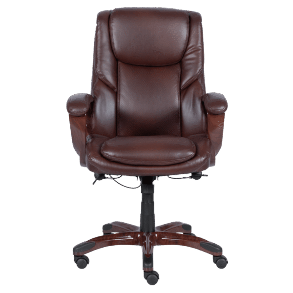 Президентски офис стол Carmen 5025 - кестен и черен цвят