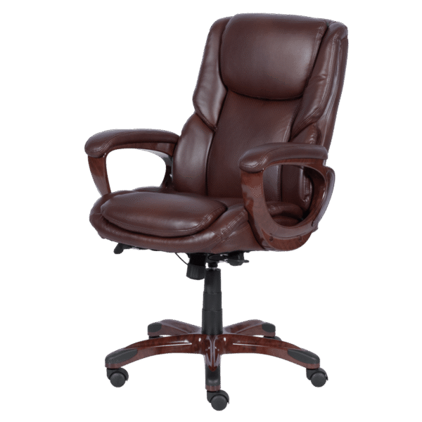 Президентски офис стол Carmen 5025 - кестен и черен цвят