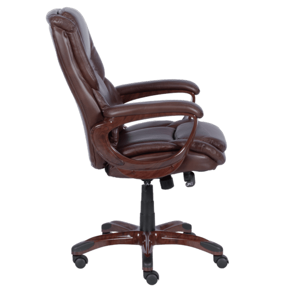 Президентски офис стол Carmen 5025 - кестен и черен цвят