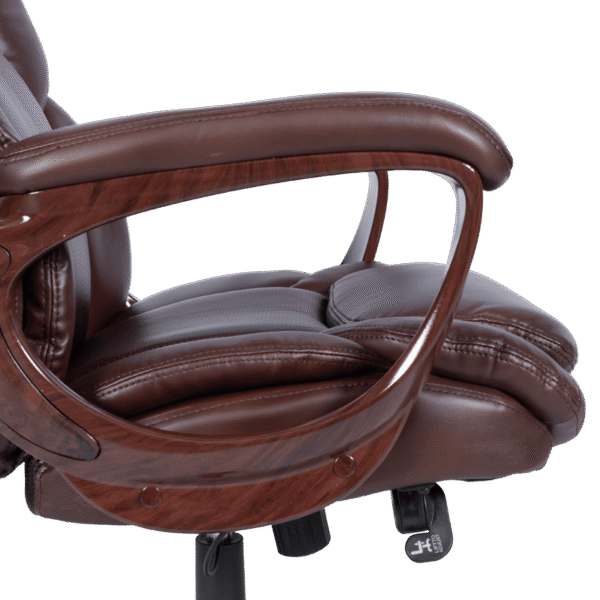 Президентски офис стол Carmen 5025 - кестен и черен цвят