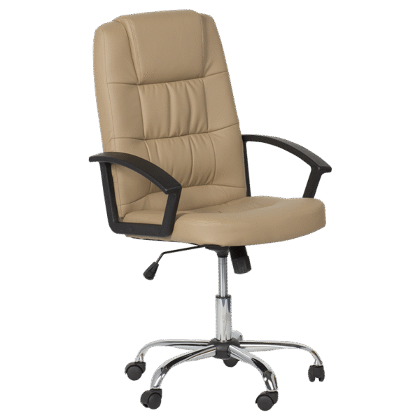 Президентски офис стол Carmen 6076 - бял, крем и бежов цвят