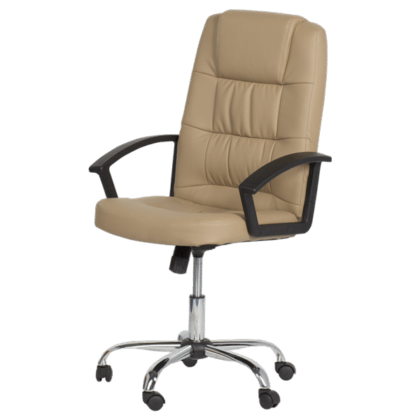 Президентски офис стол Carmen 6076 - бял, крем и бежов цвят