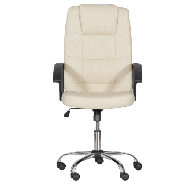 Президентски офис стол Carmen 6076 - бял, крем и бежов цвят