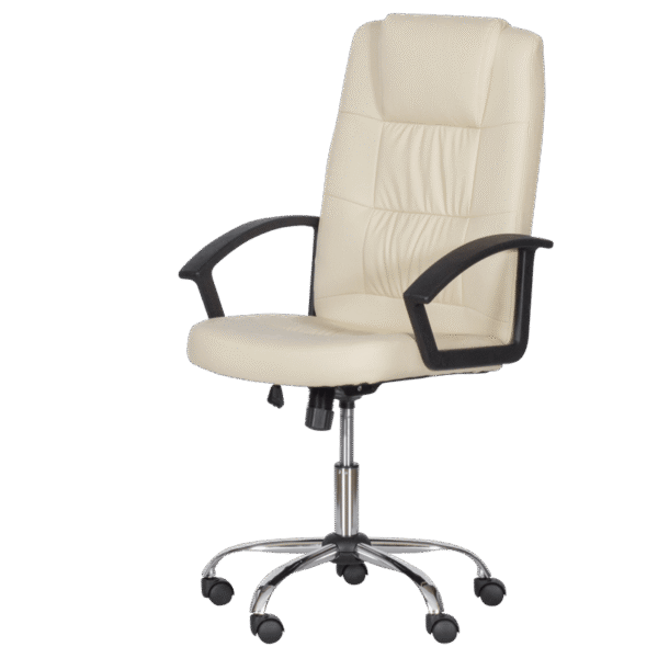 Президентски офис стол Carmen 6076 - бял, крем и бежов цвят