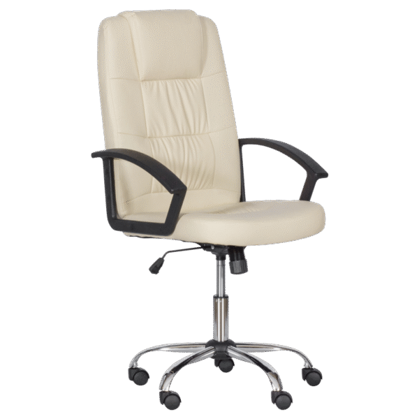 Президентски офис стол Carmen 6076 - бял, крем и бежов цвят