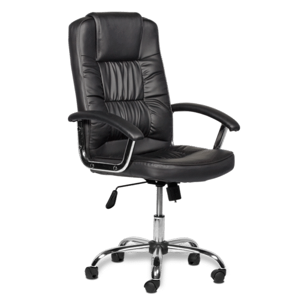 Президентски офис стол Carmen 6081 - крем и черен цвят