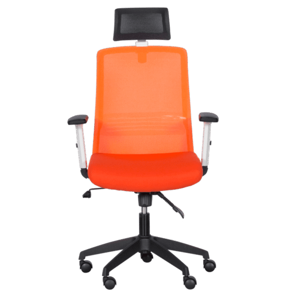 Президентски офис стол Carmen 7523 - черен и оранжев цвят