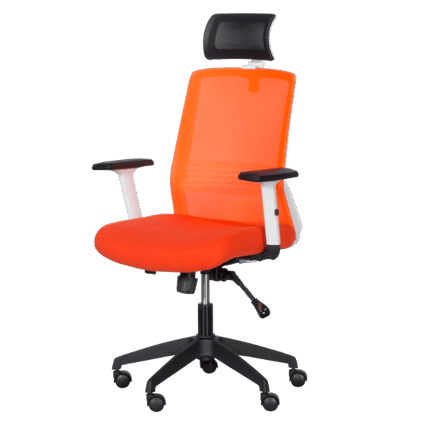 Президентски офис стол Carmen 7523 - черен и оранжев цвят