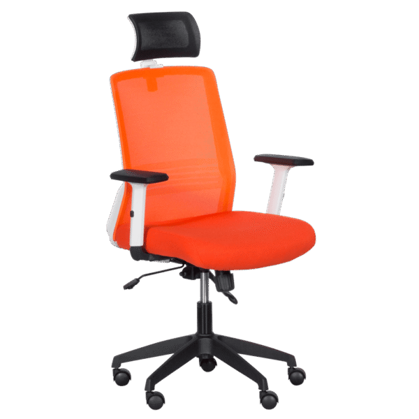 Президентски офис стол Carmen 7523 - черен и оранжев цвят