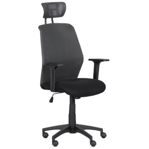 Президентски офис стол Carmen 7535 - тъмносив - черен