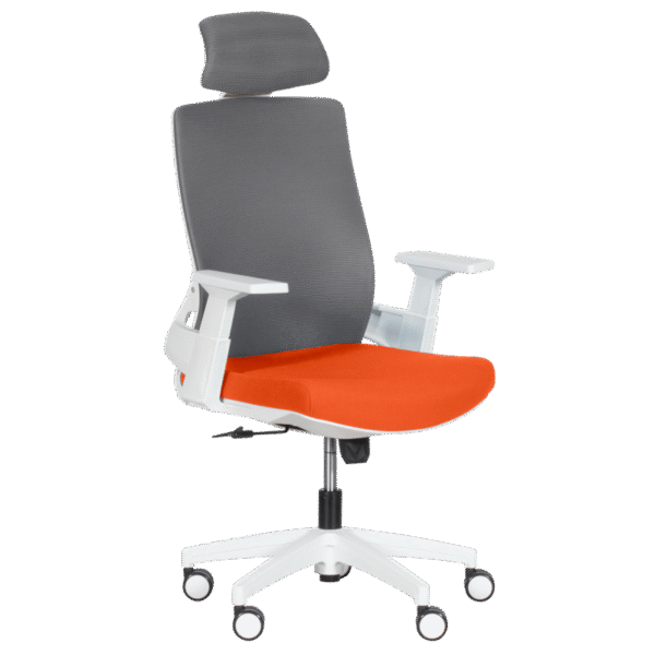 Президентски офис стол Carmen 7546 - оранжев - сив