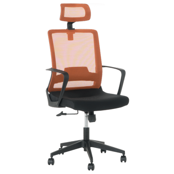 Президентски офис стол Carmen 7562 - черно - оранжево