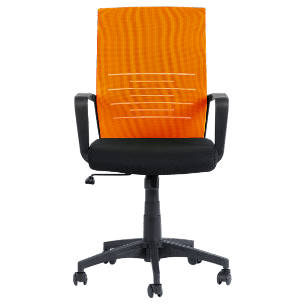 Работен офис стол Carmen 7041- черен - оранжев