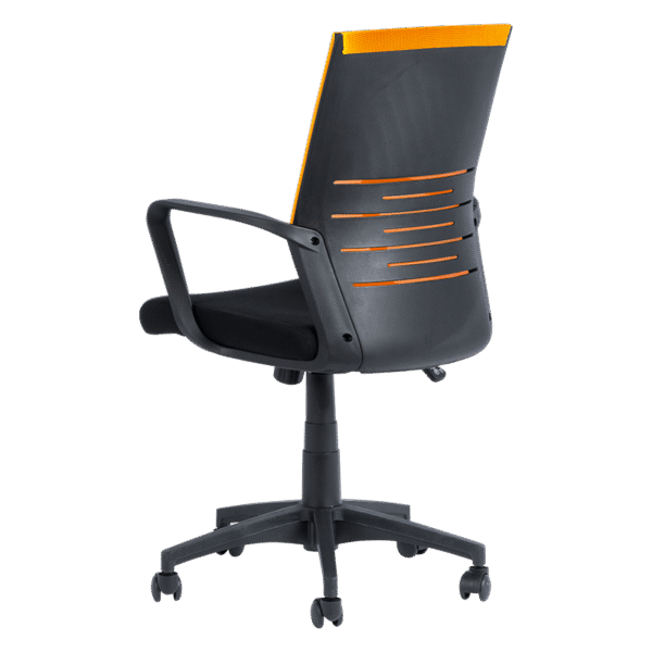 Работен офис стол Carmen 7041- черен - оранжев