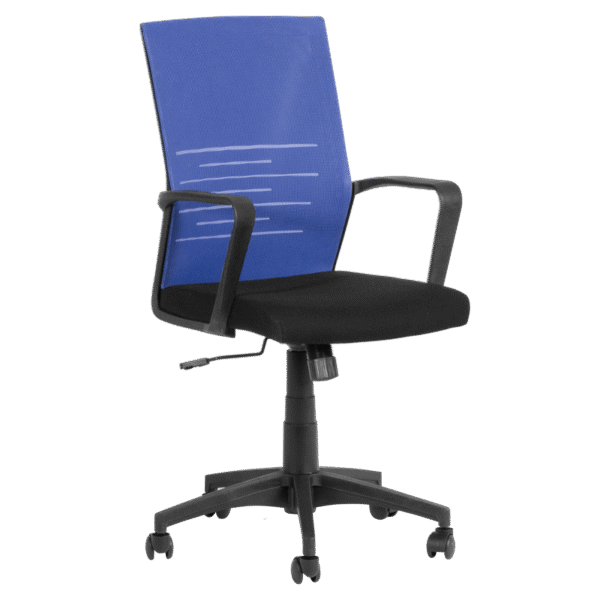 Работен офис стол Carmen 7041 - черен - син