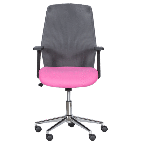 Работен офис стол Carmen 7047-1 - сив-розов