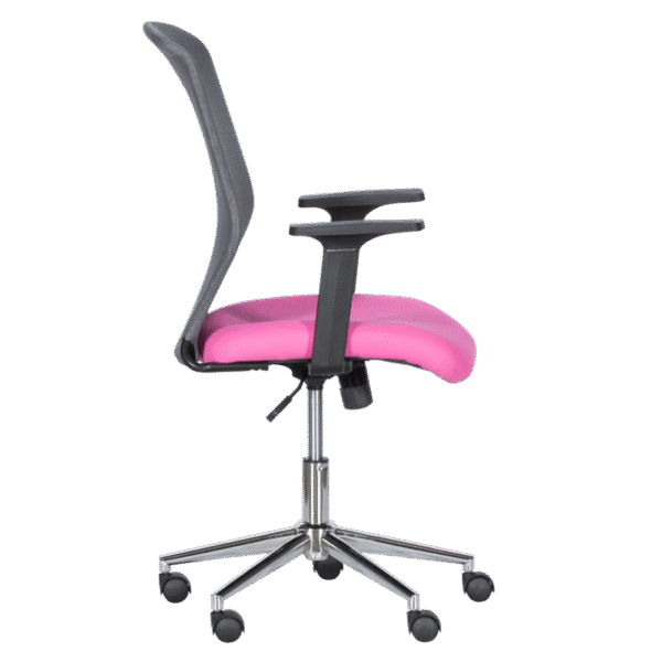 Работен офис стол Carmen 7047-1 - сив-розов