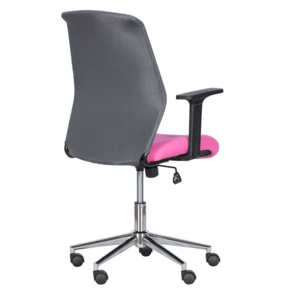 Работен офис стол Carmen 7047-1 - сив-розов