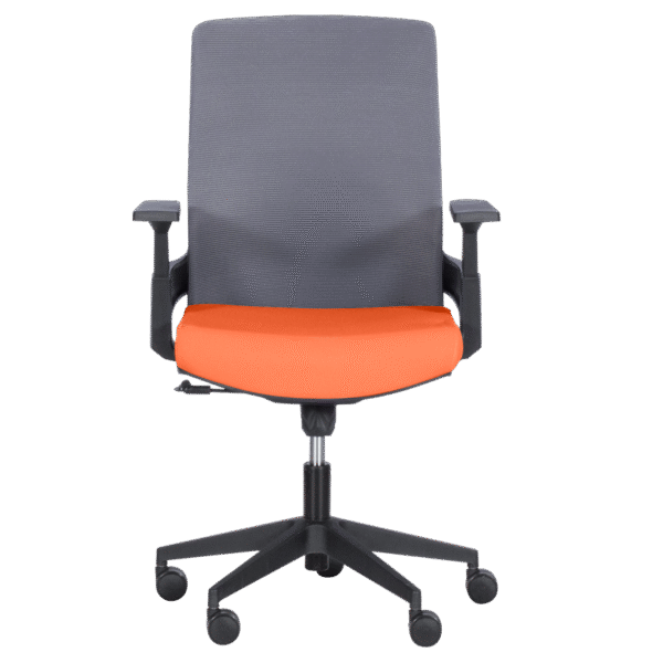 Работен офис стол Carmen 7545 - оранжев-сив