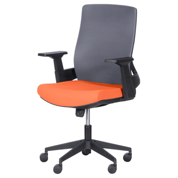 Работен офис стол Carmen 7545 - оранжев-сив