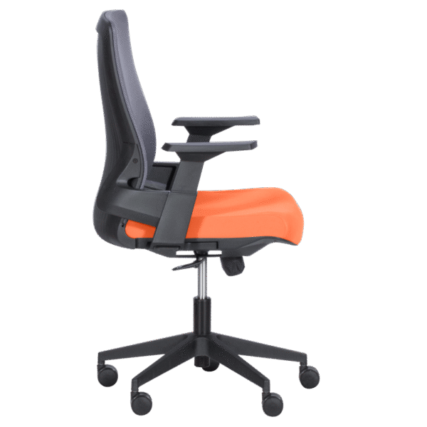 Работен офис стол Carmen 7545 - оранжев-сив