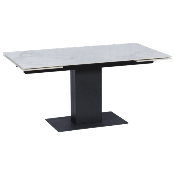 Разтегателна трапезна маса JURATA - бял цвят керамика
