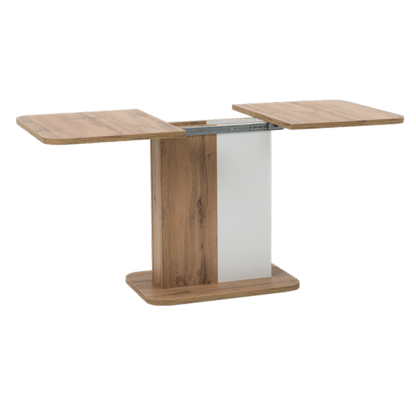 Разтегателна трапезна маса NEXT дъб вотан - бял