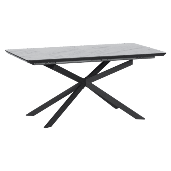 Разтегателна трапезна маса OMAHA - бял - тъмносив